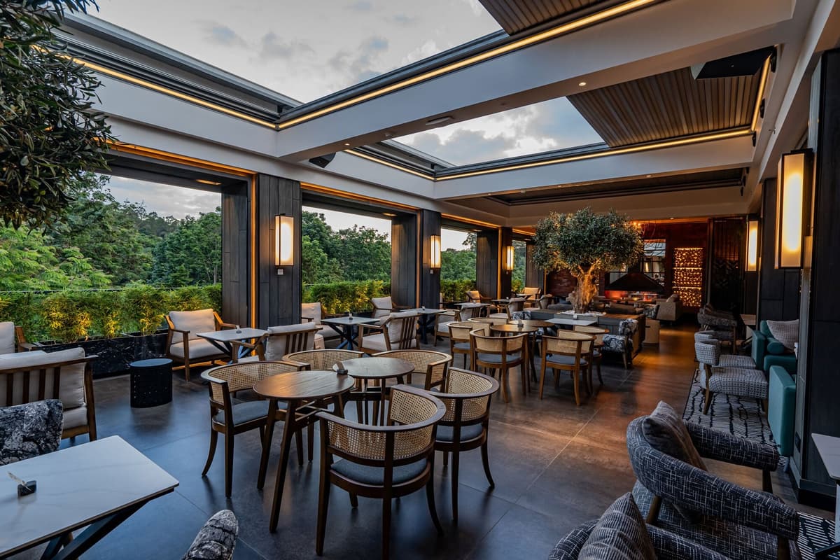 Restaurant interior dining area